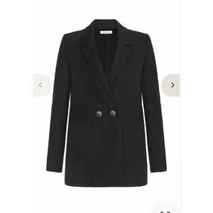 Anine Bing Black Double-Breasted Blazer